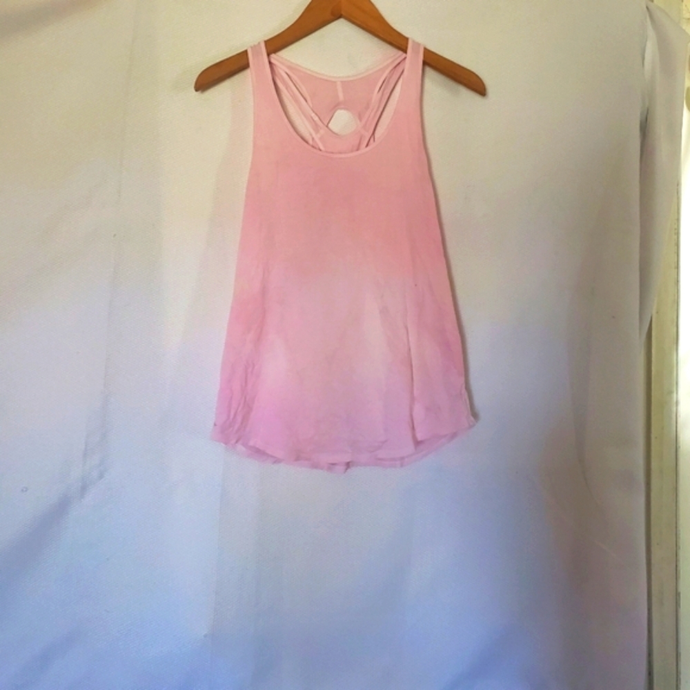 Lululemon Pink Tie Dye Tank Top Size 8